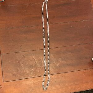47” silver heavy duty wallet/bag chain to wear as crossbody